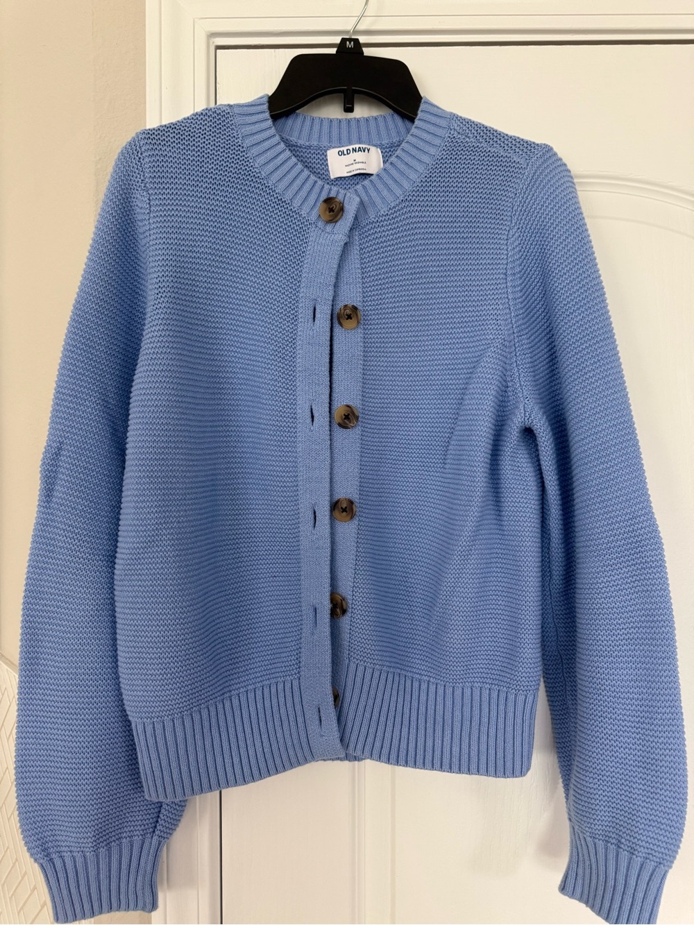Old Navy Sky Blue Button-Up Knit Cardigan